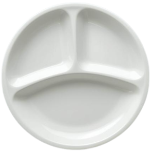 3 Compartment Square Plates – Quantity 25 (Pcs)